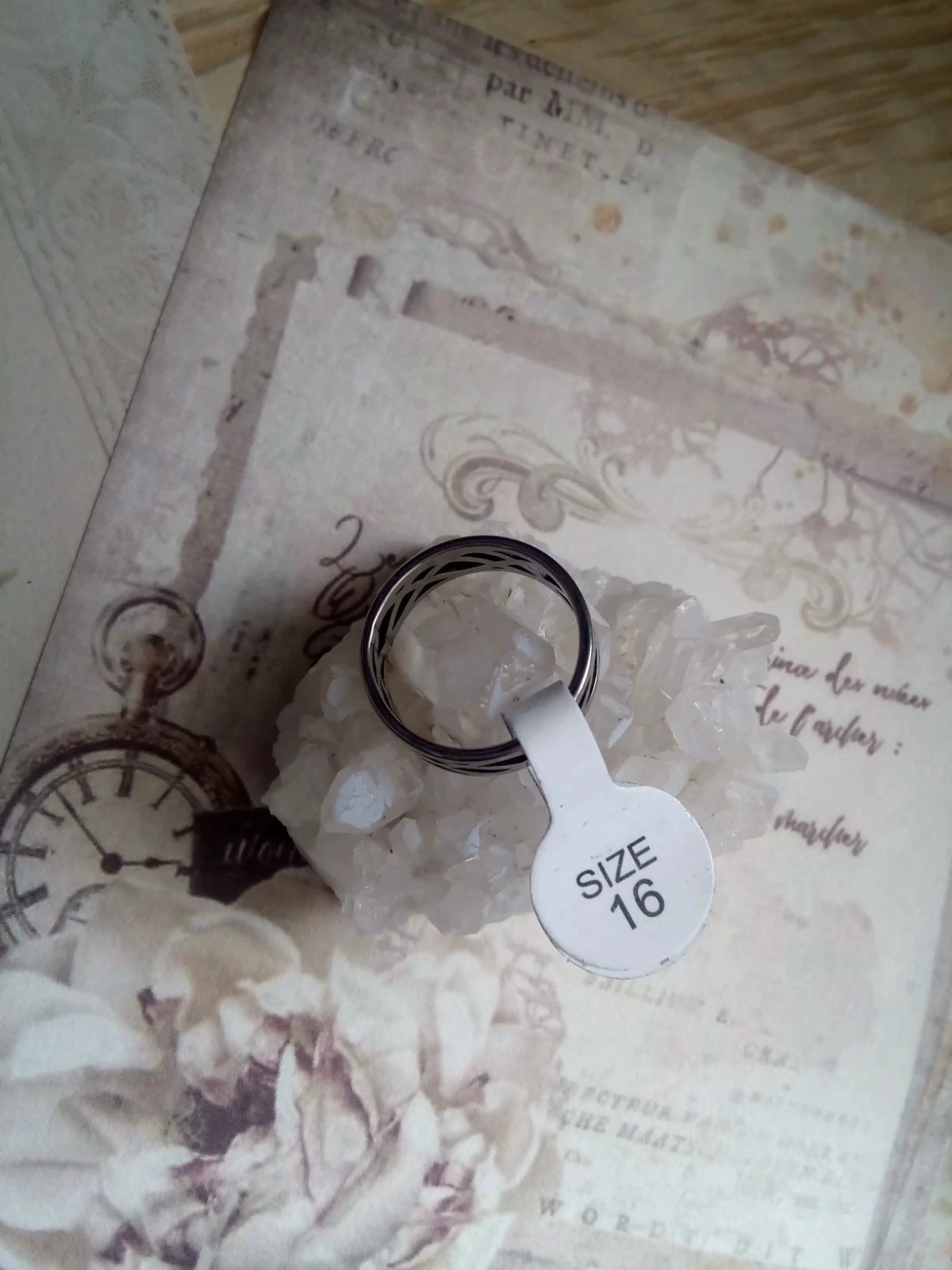 Tribal verzilverde ring – photo 3